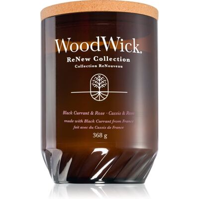 Woodwick Renew Black Currant & Rose bougie parfumée 368 g - Publicité Woodwick Renew Black Currant & Rose bougie parfumée 368 g - Publicité