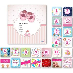 KidPro Milestone Cards Baby Girl cartes-étapes