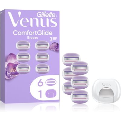 Gillette Venus ComfortGlide Breeze lames de rechange + cache de protection 6 pcs - Publicité Gillette Venus ComfortGlide Breeze lames de rechange + cache de protection 6 pcs - Publicité