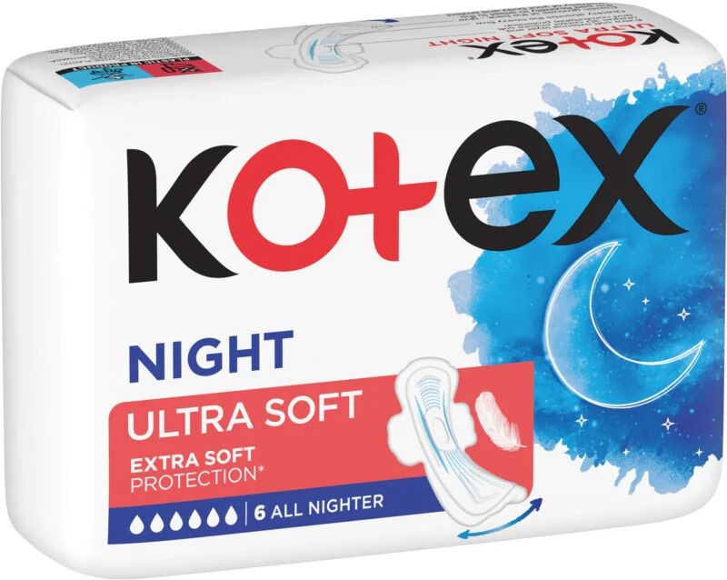 Kotex Ultra Soft Night serviettes hygiéniques 6 pcs