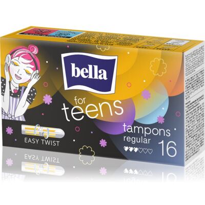 BELLA For Teens Tampons tampons Regular 16 pcs - Publicité BELLA For Teens Tampons tampons Regular 16 pcs - Publicité