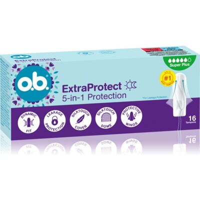 o.b. Extra Protect Super+ tampons 16 pcs - Publicité o.b. Extra Protect Super+ tampons 16 pcs - Publicité