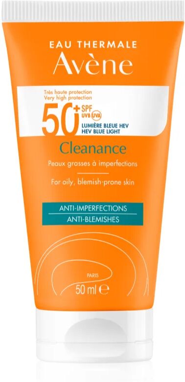 Avène Cleanance Solaire protection solaire pour peaux à tendance acnéique SPF 50+ 50 ml