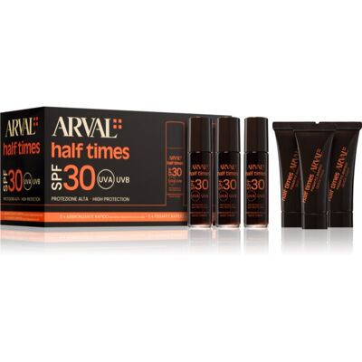 Arval Half Times Fast Tanning Bottle + Tube Set ensemble qui accélère le bronzage - Publicité Arval Half Times Fast Tanning Bottle + Tube Set ensemble qui accélère le bronzage - Publicité