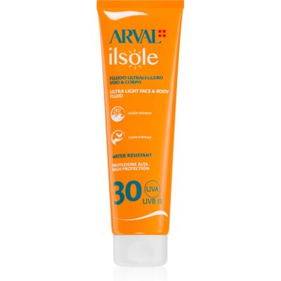 Arval IlSole Ultralight Face & Body Fluid fluide corps et visage SPF 30 150 ml - Publicité Arval IlSole Ultralight Face & Body Fluid fluide corps et visage SPF 30 150 ml - Publicité
