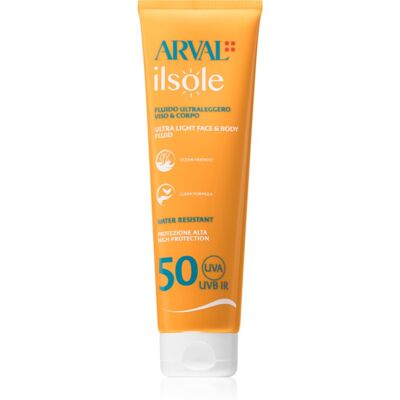 Arval IlSole Ultralight Face & Body Fluid fluide corps et visage SPF 50 150 ml - Publicité Arval IlSole Ultralight Face & Body Fluid fluide corps et visage SPF 50 150 ml - Publicité