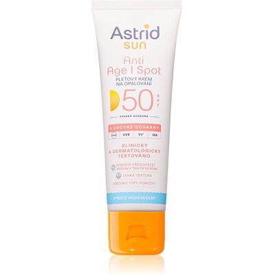 Astrid Sun crème solaire visage anti-âge SPF 50 50 ml - Publicité Astrid Sun crème solaire visage anti-âge SPF 50 50 ml - Publicité