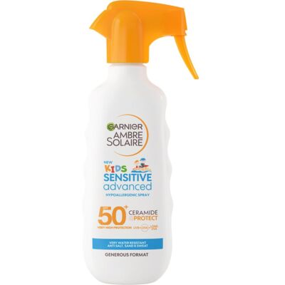 Garnier Ambre Solaire Kids Sensitive Advanced SPF 50 - Crème solaire pour corps - Publicité Garnier Ambre Solaire Kids Sensitive Advanced SPF 50 - Crème solaire pour corps - Publicité