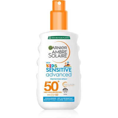 Garnier Ambre Solaire Advanced Sensitive Kids SPF50+ - Spray solaire - Publicité Garnier Ambre Solaire Advanced Sensitive Kids SPF50+ - Spray solaire - Publicité