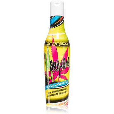Oranjito Marijuana lait bronzant pour solarium avec biocomposants et accélérateur de bronzage 200 ml - Publicité Oranjito Marijuana lait bronzant pour solarium avec biocomposants et accélérateur de bronzage 200 ml - Publicité