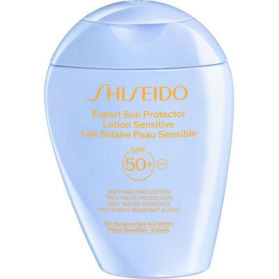 Shiseido Expert Sun Protector Lotion Sensitive SPF50+ lait protecteur pour peaux sensibles SPF 50+ 150 ml - Publicité Shiseido Expert Sun Protector Lotion Sensitive SPF50+ lait protecteur pour peaux sensibles SPF 50+ 150 ml - Publicité