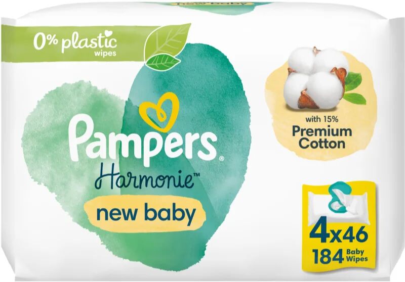 Pampers Harmonie New Baby lingettes nettoyantes pour enfant 4x46 pcs