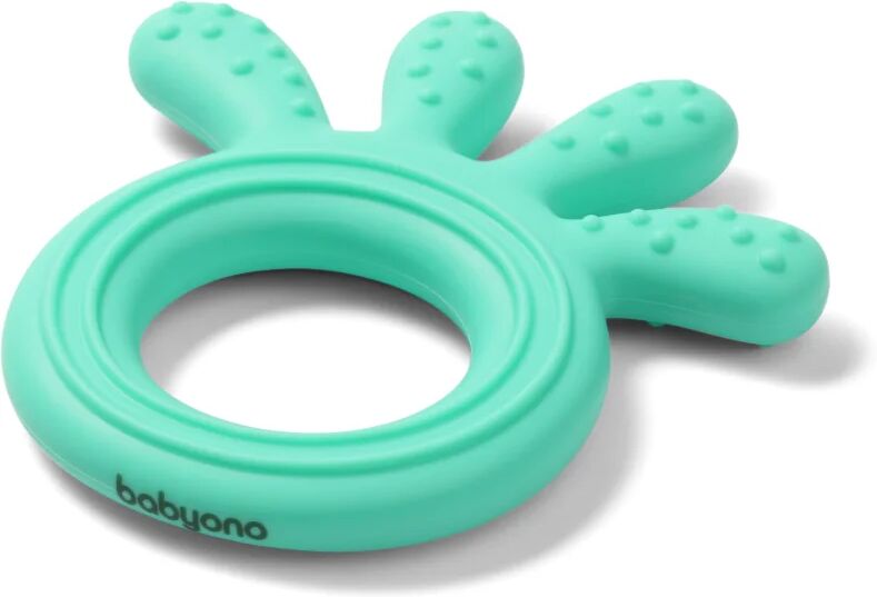 BabyOno Be Active Silicone Teether Octopus jouet de dentition Mint 1 pcs