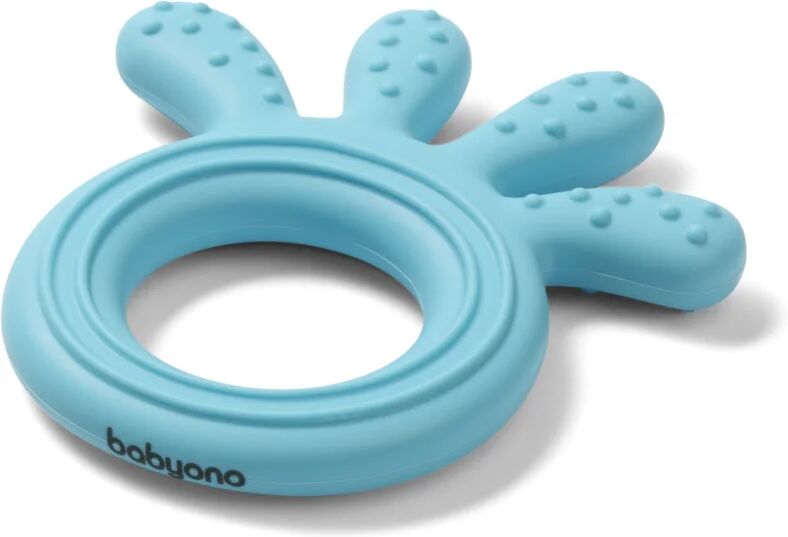 BabyOno Be Active Silicone Teether Octopus jouet de dentition Blue 1 pcs