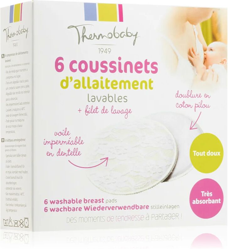 Thermobaby Breastfeeding coussinets d’allaitement en tissu 6 pcs