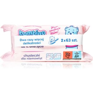 Bambino Baby Wet Wipes lingettes douces pour bébé 2x63 pcs