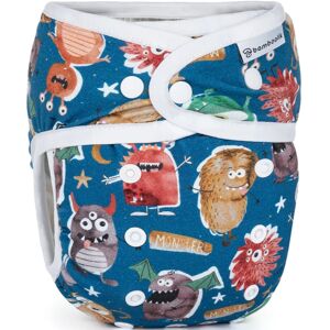 Bamboolik Organic Cotton Monsters couche-culotte lavable avec insert à boutons-pression