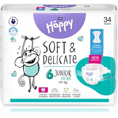 BELLA Baby Happy Soft&Delicate Taille 6 Junior Extra Couches Jetables - Couches pour Bébé - Publicité BELLA Baby Happy Soft&Delicate Taille 6 Junior Extra Couches Jetables - Couches pour Bébé - Publicité