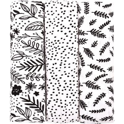 T-Tomi TETRA Fleurs Noires Couches en Tissu - Couches pour Bébé - Publicité T-Tomi TETRA Fleurs Noires Couches en Tissu - Couches pour Bébé - Publicité