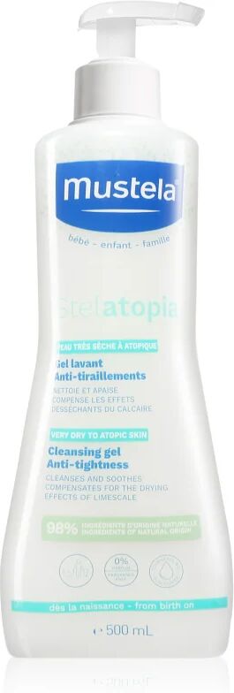 Mustela Bébé Stelatopia gel lavant et purifiant enfants et bébés pour peaux sèches à atopiques 500 ml