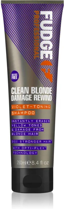 Fudge Clean Blonde Damage Rewind shampoing tonifiant violet pour cheveux blonds et méchés 250 ml