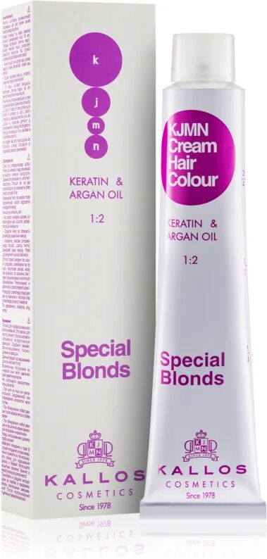 Kallos KJMN Hair Colour Keratin & Argan Oil Special Blonds coloration cheveux teinte 12.013 Special Ultra Beige Blond 100 ml