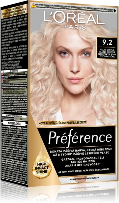 L?Oréal Paris Préférence coloration cheveux teinte 92 1 pcs