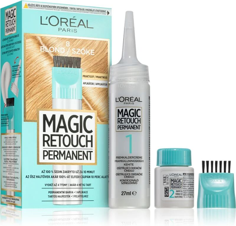 L?Oréal Paris Magic Retouch Permanent coloration pour cacher les racines avec applicateur teinte 8 BLOND