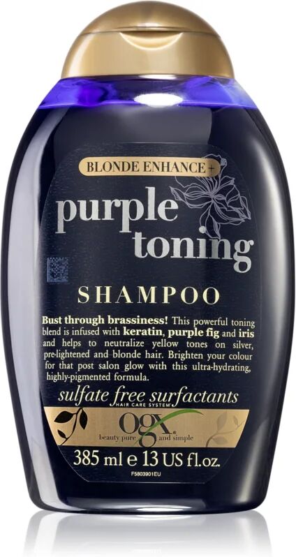 OGX Blonde Enhance+ Purple Toning shampoing violet anti-jaunissement 385 ml