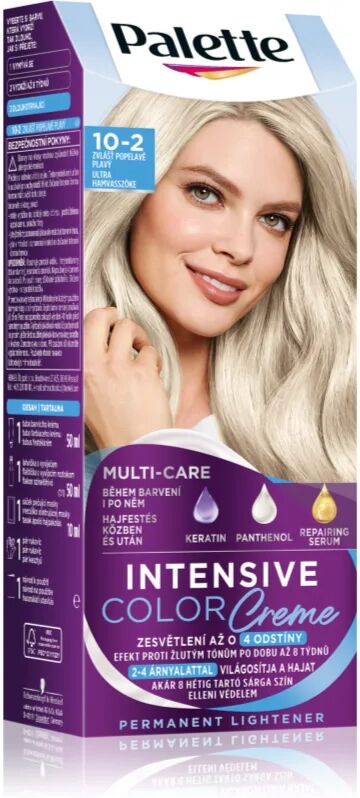 Schwarzkopf Palette Intensive Color Creme coloration cheveux permanente teinte 10-2 (A10) Ultra Ash Blonde 1 pcs