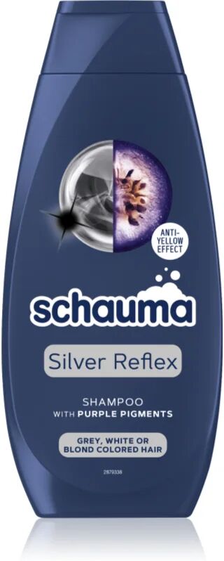 Schwarzkopf Schauma Silver Reflex shampoing neutralisant les reflets jaunes pour les cheveux blonds froids ayant subi une décoloration ou un balayage