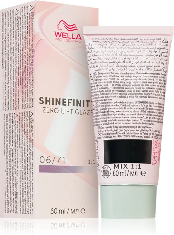 Wella Professionals Shinefinity Zero Lift Glaze Coloration semi-permanente teinte 06/71 - Frosted Chestnut 60 ml