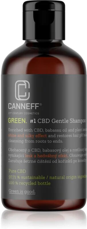 Canneff Green CBD Gentle Shampoo shampoing régénérant pour des cheveux brillants et doux 200 ml