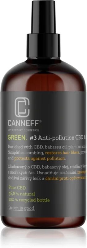 Canneff Green Anti-pollution CBD & Plant Keratin Hair Spray soin sans rinçage pour cheveux 200 ml