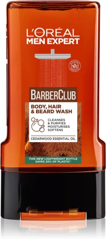 L’Oréal Paris Men Expert Barber Club gel de douche pour homme pour cheveux, barbe et corps 300 ml