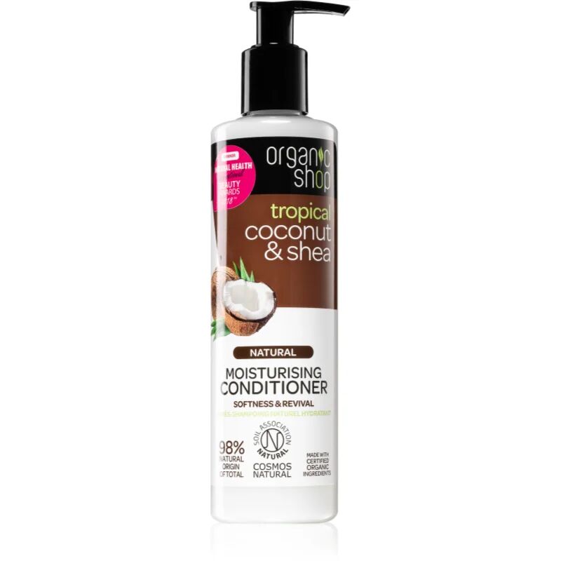 Organic Shop Natural Coconut & Shea après-shampoing hydratant pour cheveux secs et abîmés 280 ml
