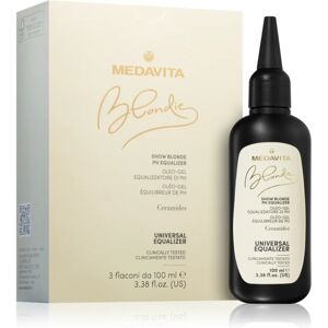 Medavita Blondie Show Blonde neutralisateur de pH pour cheveux abîmés et traités chimiquement 3x100 ml - Publicité