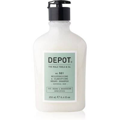 Depot 500 BEARD & MOUSTACHE SPECIFICS NO. 501 Shampoo Hydratant et Clarifiant pour la Barbe - Shampooing pour barbe - Publicité Depot 500 BEARD & MOUSTACHE SPECIFICS NO. 501 Shampoo Hydratant et Clarifiant pour la Barbe - Shampooing pour barbe - Publicité