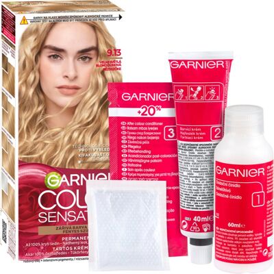 Garnier - Color Sensation 9,13 Blond Cristal - Coloration cheveux femmes - Publicité Garnier - Color Sensation 9,13 Blond Cristal - Coloration cheveux femmes - Publicité