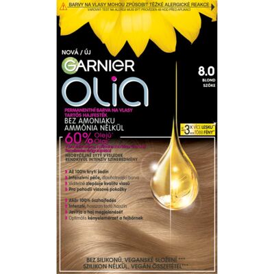 Garnier Olia Big Kit coloration cheveux permanente teinte 8.0 Blond 1 pcs - Publicité Garnier Olia Big Kit coloration cheveux permanente teinte 8.0 Blond 1 pcs - Publicité