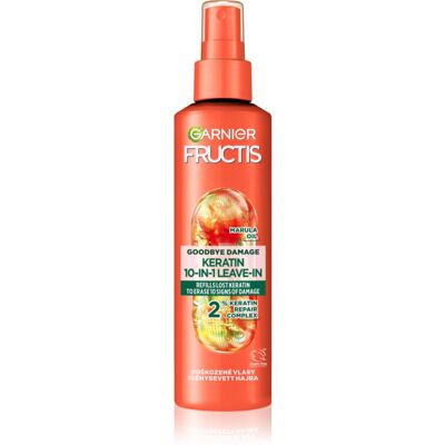 Garnier - Fructis Goodbye Damage Keratin 10-en-1 Leave-In - Spray réparateur - Publicité Garnier - Fructis Goodbye Damage Keratin 10-en-1 Leave-In - Spray réparateur - Publicité