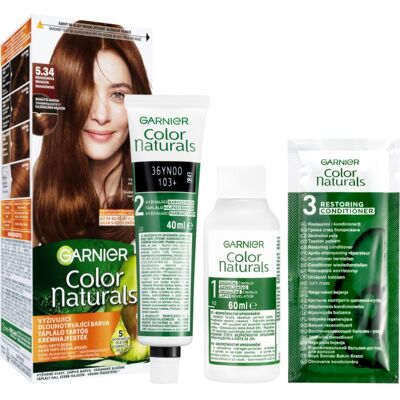 Garnier Color Naturals Creme coloration cheveux teinte 5.34 Mahagony Brown 1 pcs - Publicité Garnier Color Naturals Creme coloration cheveux teinte 5.34 Mahagony Brown 1 pcs - Publicité