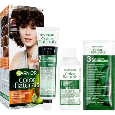 Garnier Color Naturals Creme coloration cheveux teinte 4.12 Pure Chocolate 1 pcs - Publicité Garnier Color Naturals Creme coloration cheveux teinte 4.12 Pure Chocolate 1 pcs - Publicité