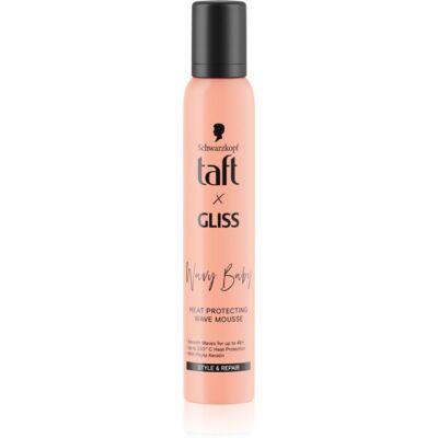 Schwarzkopf Taft x Gliss mousse volumatrice et coiffante protectrice de chaleur pour cheveux bouclés et frisé 200 ml - Publicité Schwarzkopf Taft x Gliss mousse volumatrice et coiffante protectrice de chaleur pour cheveux bouclés et frisé 200 ml - Publicité