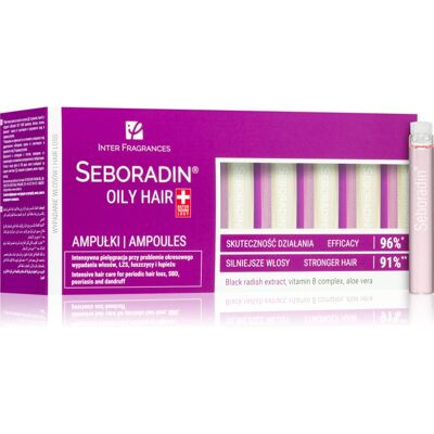 Seboradin Oily Hair ampoules anti-pelliculaire et anti-chute 14x5,5 ml - Publicité Seboradin Oily Hair ampoules anti-pelliculaire et anti-chute 14x5,5 ml - Publicité