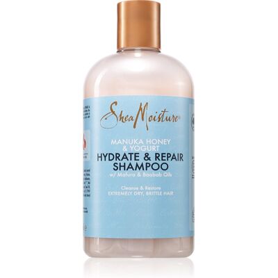 Shea Moisture Manuka Honey & Yogurt Hydrate + Repair Shampoo - Shampoing - Publicité Shea Moisture Manuka Honey & Yogurt Hydrate + Repair Shampoo - Shampoing - Publicité