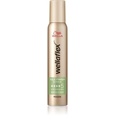 Mousse coiffante Wellaflex Flexible Ultra Forte & Fini Soie - Type de cheveux - Publicité Mousse coiffante Wellaflex Flexible Ultra Forte & Fini Soie - Type de cheveux - Publicité
