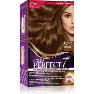 Wella Modèle 6/73 Toffee Chocolate - Coloration capillaire - Publicité Wella Modèle 6/73 Toffee Chocolate - Coloration capillaire - Publicité