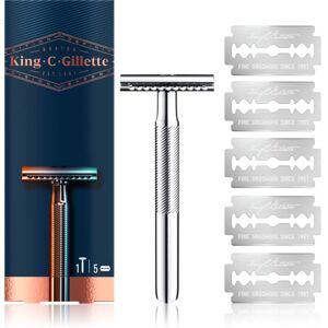 Gillette King C. Double Edge rasoir + lames de rechange 5 pcs - Publicité Gillette King C. Double Edge rasoir + lames de rechange 5 pcs - Publicité