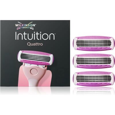 Wilkinson Sword Intuition Quattro tête de rechange 3 pcs - Publicité Wilkinson Sword Intuition Quattro tête de rechange 3 pcs - Publicité